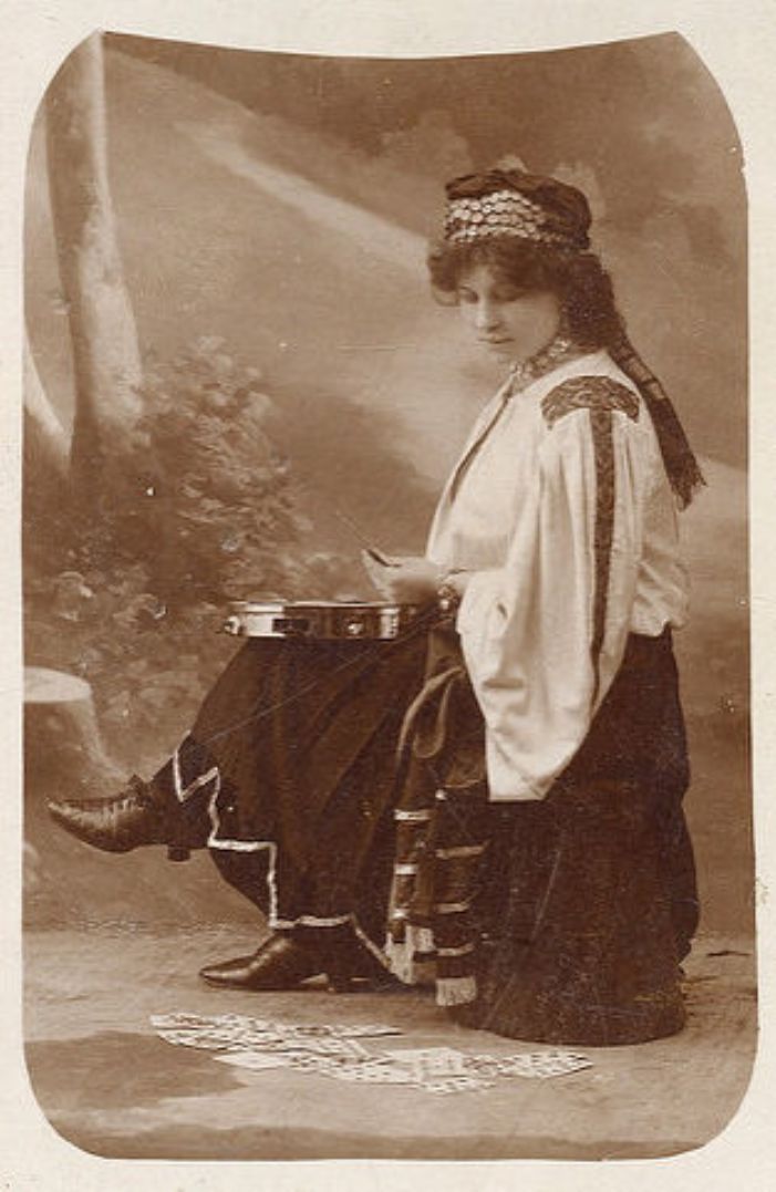 Exotic foreigner exhibit B: Victorian tambourine player
